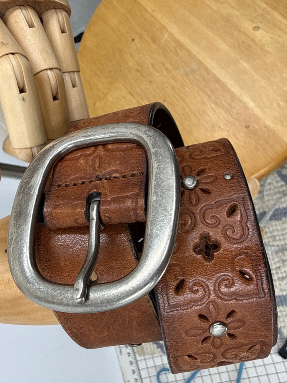 Polo Ralph Lauren RL3584231 tooled 100% leather belt M - Picture 11 of 12